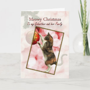 Cartes Pour Fêtes Annuelles Godmère et famille, Meowy Christmas