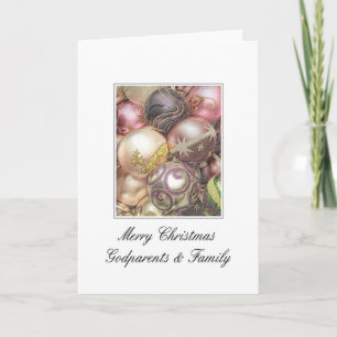 Cartes Pour Fêtes Annuelles godparents and family merry