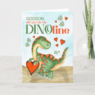 Cartes Pour Fêtes Annuelles Godson Valentine T-Rex Dinosaur DINOtine