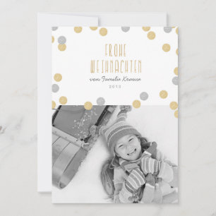 Cartes Pour Fêtes Annuelles Gold Glitzern Foto Weihnachtskarte
