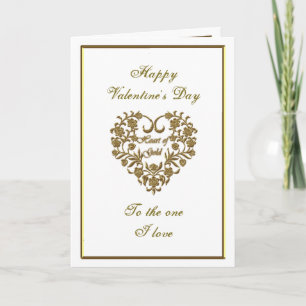 Cartes Pour Fêtes Annuelles Gold Parties scintillant Flourish Valentine Greeti