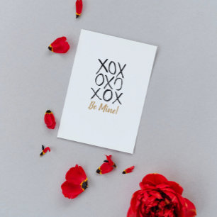 Cartes Pour Fêtes Annuelles Gold Sois À Moi ! Bisses XOXO Valentine