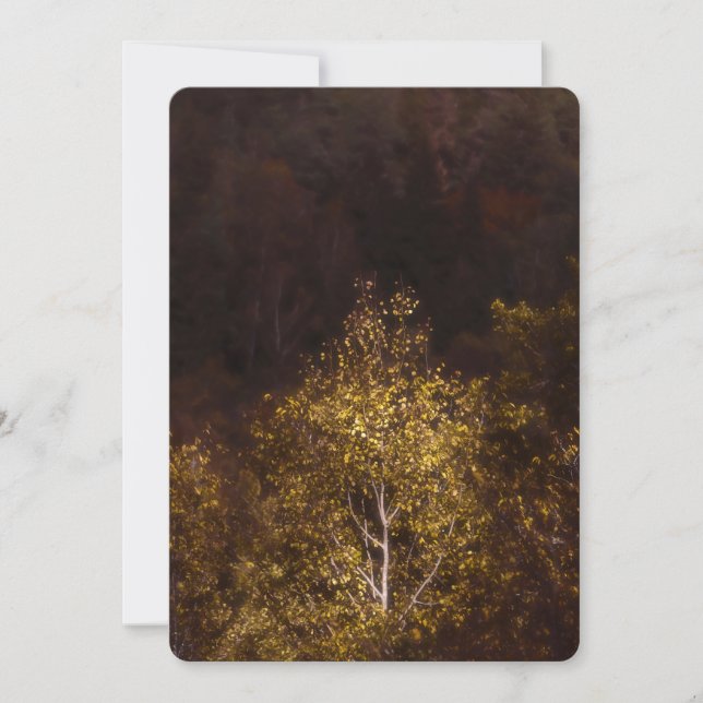Cartes Pour Fêtes Annuelles Golden autumn tree (Devant)