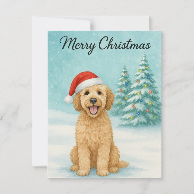 Cartes Pour Fêtes Annuelles Golden Doodle (Devant)