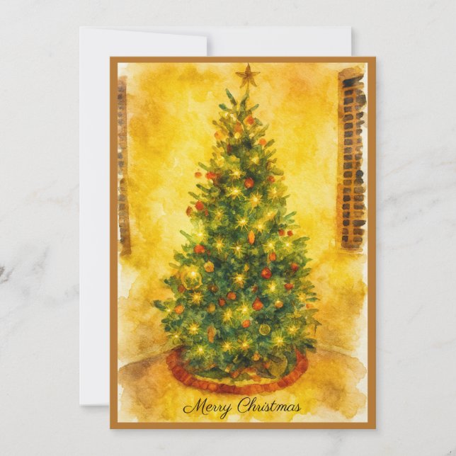 Cartes Pour Fêtes Annuelles Golden Glow of Christmas Eve (Devant)