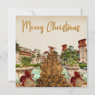 Cartes Pour Fêtes Annuelles Golden Joyeux Noël St Augustine Florida Museum
