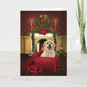 Cartes Pour Fêtes Annuelles Golden Labrador Retiever Christmas