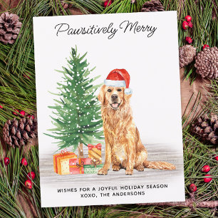 Cartes Pour Fêtes Annuelles Golden Retriever Amoureux des chiens Custom Joyeux