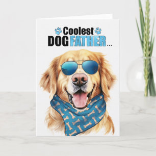 Cartes Pour Fêtes Annuelles Golden Retriever Chien Coolest Papa Fête des pères