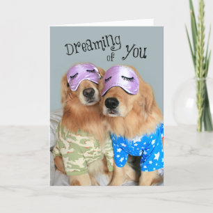 Cartes Pour Fêtes Annuelles Golden Retriever Dreaming of You Saint Valentin