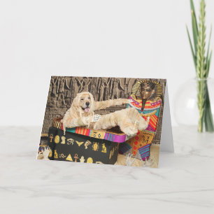Cartes Pour Fêtes Annuelles Golden Retriever Momie égyptienne Halloween 