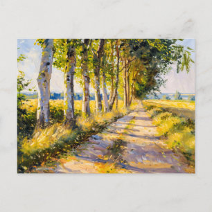 Cartes Pour Fêtes Annuelles Golden Summer Tree Alley