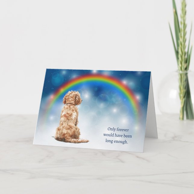 Cartes Pour Fêtes Annuelles Goldendoodle Dog Night Lights Sympathy (Devant)