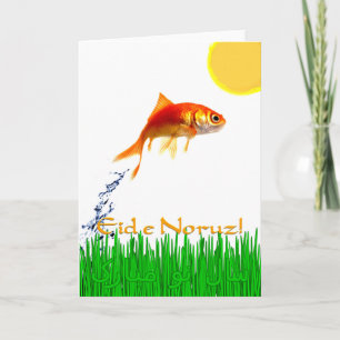 Cartes Pour Fêtes Annuelles Goldfish Jumping Persia