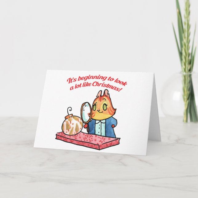 Cartes Pour Fêtes Annuelles Goldie enquête sur Noël (Devant)