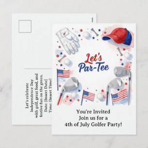 Cartes Pour Fêtes Annuelles GOLF  4 juillet   Fête de l'Indépendance des golfe