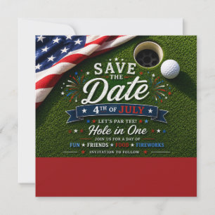 Cartes Pour Fêtes Annuelles Golf 4 juillet Jour de l'Indépendance pour golfeur