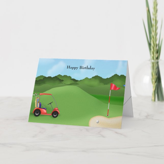 Cartes Pour Fêtes Annuelles Golf Anniversaire (Devant)