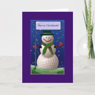 Cartes Pour Fêtes Annuelles Golf Ball Snowman pour Golf Nut