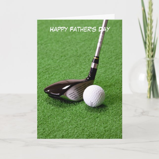 Cartes Pour Fêtes Annuelles Golf Club et Fête des pères de balle (Devant)