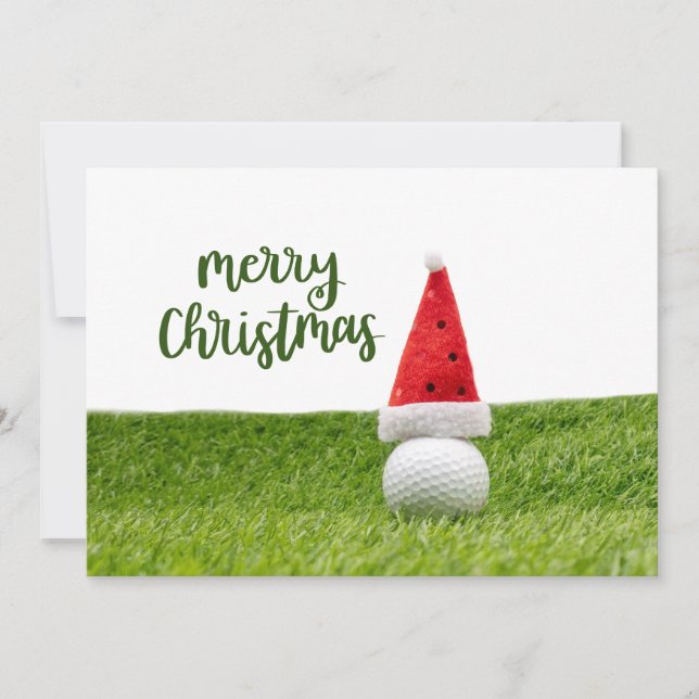 Cartes Pour Fêtes Annuelles Golf Joyeux Noël à Golfer   (Devant)