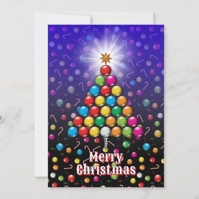 Cartes Pour Fêtes Annuelles Golf Joyeux Noël-vacances Design (Devant)