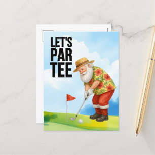 Cartes Pour Fêtes Annuelles Golf Juillet Noël avec Santa Claus Golf