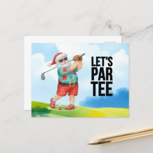Cartes Pour Fêtes Annuelles Golf Juillet Noël avec Santa Claus Golf