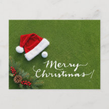 Golf Noël sur le green de putting Joyeux Noël
