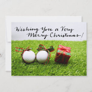 Cartes Pour Fêtes Annuelles Golf Noël thème pour golfeur