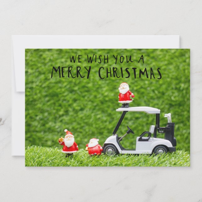 Cartes Pour Fêtes Annuelles Golf Noël thème pour golfeur (Devant)