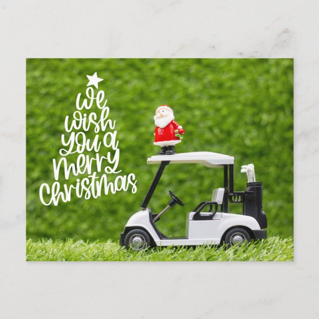Cartes Pour Fêtes Annuelles Golf Noël thème pour golfeur (Devant)