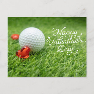 Cartes Pour Fêtes Annuelles Golf Saint Valentin avec balle pour Golfer