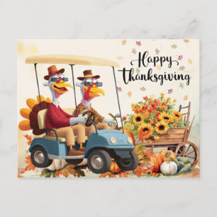 Cartes Pour Fêtes Annuelles Golf Thanksgiving Accueil d'automne pour Golfer