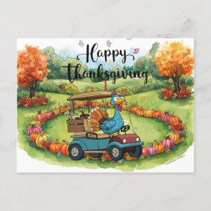 Cartes Pour Fêtes Annuelles Golf Thanksgiving Accueil d'automne pour Golfer