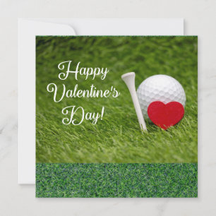 Cartes Pour Fêtes Annuelles Golf Valentine's Day pour Golfer avec Love Holiday