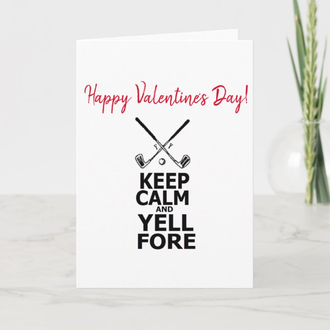 Cartes Pour Fêtes Annuelles Golfing Golfers Happy Valentines Day Golfers (Devant)