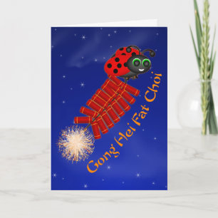Cartes Pour Fêtes Annuelles Gong Hei Fat Choi Ladybug