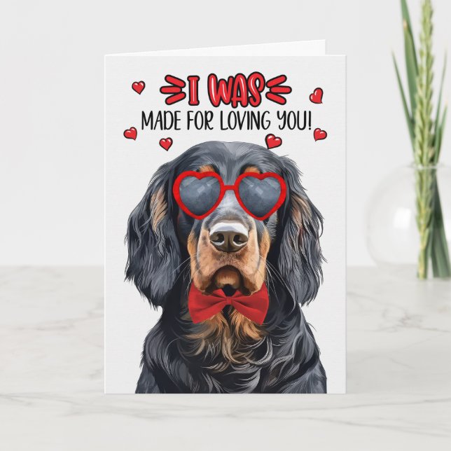 Cartes Pour Fêtes Annuelles Gordon Setter Fabriqué pour vous aimer Valentine (Devant)