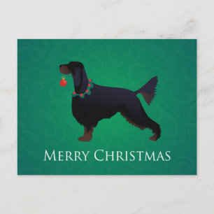 Cartes Pour Fêtes Annuelles Gordon Setter Joyeux Noël Design