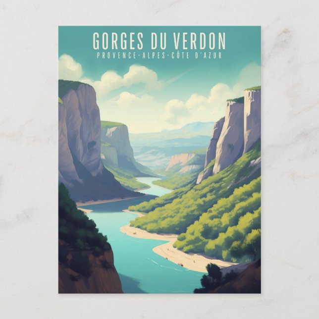 Cartes Pour Fêtes Annuelles Gorges du Verdon - poster - Affiche (Devant)