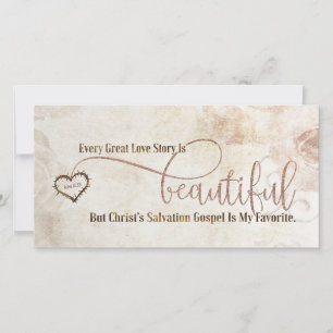 Cartes Pour Fêtes Annuelles GOSPEL LOVE STORY Écriture chrétienne Valentine's