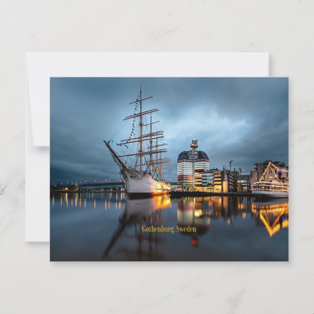 Cartes Pour Fêtes Annuelles Gothenburg, Sweden Port (Devant)