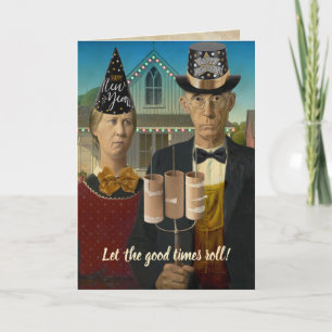 Cartes Pour Fêtes Annuelles Gothique Américain Bonne Année Laissez Bon Times R