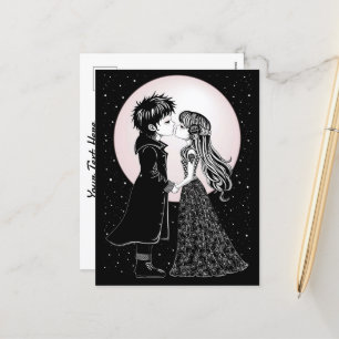 Cartes Pour Fêtes Annuelles Gothique Emo Enfants Kiss Valentine's Day