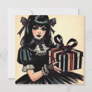 Cartes Pour Fêtes Annuelles Gothique Lolita Éffrayant Goth Noël