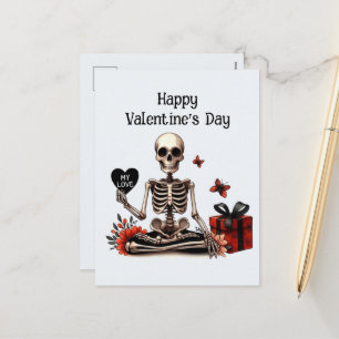 Cartes Pour Fêtes Annuelles Gothique mignon amour squelette de Valentine