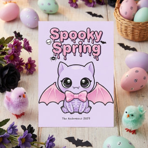 Cartes Pour Fêtes Annuelles Gothique pastel de printemps effrayant chauve-sour