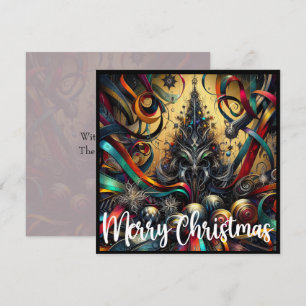 Cartes Pour Fêtes Annuelles Gothique Rock métal foncé Arbre de Noël