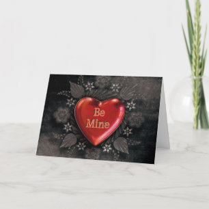 Cartes Pour Fêtes Annuelles Gothique Saint Valentin Coeur rouge à Chalk